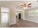 Spacious room showing flow from the living room to other areas of the home, with modern flooring at 2957 Browns Mill Se Rd, Atlanta, GA 30354