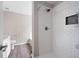 Modern bathroom with white subway tile shower and updated fixtures at 76 Vaughn Ne Rd, Cartersville, GA 30121