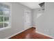 Inviting entryway with hardwood floors, and neutral paint at 174 Randall Dr, Rockmart, GA 30153