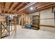 Unfinished basement space with exposed ceiling, concrete walls, and open layout for potential customization at 3228 Turtle Lake Se Dr, Marietta, GA 30067