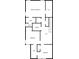 Second-floor floorplan featuring bedrooms, baths, laundry room, walk-in closet and loft area at 1825 Villageside Ct, Lawrenceville, GA 30043