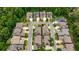 An aerial view of high end homes within a planned community featuring mature hardwood tree coverage at 1250 Atherton Park, Roswell, GA 30076
