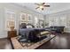 Spacious main bedroom featuring dark wood floors, plantation shutters, and elegant furnishings at 1250 Atherton Park, Roswell, GA 30076