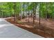 A long driveway leads up to a beautiful home surrounded by lush trees and landscaping at 12995 Bucksport Dr, Roswell, GA 30075