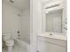 Clean bathroom featuring a tub/shower combination, a vanity, and tiled floors for a refreshing experience at 340 Old York Rd, Johns Creek, GA 30097