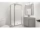 Bathroom featuring a vanity with an undermount sink, shower, and a mirror at 4420 Ross Estates Ct, Snellville, GA 30039