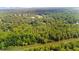 An expansive aerial view captures the community's homes nestled in a dense green forest alongside a river at 9005 Old Southwick Pass, Alpharetta, GA 30022