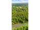 An aerial perspective reveals homes nestled within a dense, lush forest with a nearby river enhancing the scenic landscape at 9005 Old Southwick Pass, Alpharetta, GA 30022