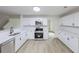 Modern kitchen features stainless steel appliances, a sink, and white cabinets at 450 Pinevale Ct, Atlanta, GA 30349