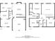 Detailed floor plan showcasing the layout of a two-story home, including room dimensions at 9542 Canvasback Ct, Jonesboro, GA 30238