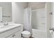 Bathroom with a vanity, toilet, and shower/tub combination featuring tile and fixtures at 4172 Cedar Commons Way, Conley, GA 30288