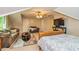 Bonus room featuring vaulted ceiling, television, carpet floors, and comfortable seating at 120 Majesty Ln, Fayetteville, GA 30215
