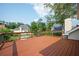 Spacious wooden deck with views of the backyard and neighborhood at 2917 Ashebrooke Ne Dr, Marietta, GA 30068