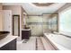 Luxurious bathroom with a soaking tub, large shower, and dual vanity at 2917 Ashebrooke Ne Dr, Marietta, GA 30068