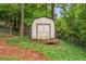 Exterior shot of the storage shed in the back yard at 3541 Castlehill Ct, Tucker, GA 30084