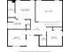 Upstairs floor plan showing layout of bedrooms, bathrooms, and hall at 2885 Field Spring Dr, Lithonia, GA 30058