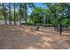 Community dog park features mature trees, wood mulch ground cover, and park bench at 5145 Roswell Road # 3, Atlanta, GA 30342