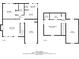 Detailed floor plans for both floors of the house, showing dimensions of living spaces at 7384 Birch Hollow Pl, Douglasville, GA 30134