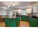 Kitchen island in this contemporary kitchen provides ample counter space and storage, perfect for cooking at 854 Parkway Se Dr, Smyrna, GA 30080
