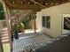 The covered patio has direct access to the backyard and features a propane heater for your enjoyment at 107 Sedgefield Overlook, Dallas, GA 30157