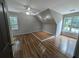 This bedroom has wood floors, recessed lighting, and lots of natural light at 5882 Grandview Nw Ct, Acworth, GA 30101