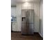 Modern stainless steel fridge with built-in cabinets at 5882 Grandview Nw Ct, Acworth, GA 30101