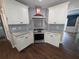 Gourmet kitchen with stainless steel appliances and light blue backsplash at 5882 Grandview Nw Ct, Acworth, GA 30101
