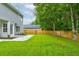 Spacious grassy backyard with privacy fence and surrounding mature trees at 7006 Mahonia Place, Stonecrest, GA 30038