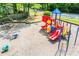 Fun, colorful playground with slides, swings, and climbing structures, perfect for recreation at 9691 Squirrel Wood Run, Douglasville, GA 30135