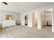 Spacious bedroom featuring two closets, a bathroom and expansive space for furniture at 1896 Grove Field Ln # 29, Marietta, GA 30064