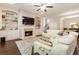 Inviting living room with a cozy fireplace, custom built-ins, and a comfortable seating area at 1896 Grove Field Ln # 29, Marietta, GA 30064