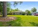 Beautiful front yard featuring a lush lawn, mature trees, and a well-maintained exterior with covered porch at 2288 Scotty Cir, Decatur, GA 30032