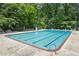 A large pristine community pool with swimming lanes, lounge chairs and umbrellas at 3009 Gant Quarters Dr, Marietta, GA 30068