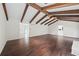 Spacious living room featuring vaulted ceilings with beams and recessed lighting at 3009 Gant Quarters Dr, Marietta, GA 30068