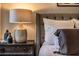 Elegant bedroom featuring a nightstand with stylish lamp and decor, offering a relaxing space at 586 Avondale Park Cir, Decatur, GA 30032