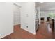 Walk-in pantry offering ample storage, conveniently located near stainless steel refrigerator at 123 Meridian Dr, Woodstock, GA 30188