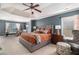 Expansive main bedroom with a tray ceiling, a king bed, sitting area, and lots of natural light at 3533 Aberdeen Way, Douglasville, GA 30135