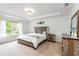 Bedroom featuring a tray ceiling, carpet floor, rustic furniture, and natural light at 441 Spring View Dr, Woodstock, GA 30188