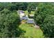 Aerial view of a home with a large private yard surrounded by lush, mature trees at 3778 Berdon Ln, Decatur, GA 30034
