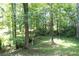 Beautiful wooded backyard with a small creek running through the back of the property at 1441 Hada Ln, Lawrenceville, GA 30043