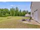 Large backyard with a fire pit and chair, perfect for outdoor entertaining and relaxation at 510 Abeer St, Temple, GA 30179