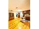 Open kitchen featuring wooden cabinets, butcher block countertops, stainless steel appliances, and hardwood floors at 776 Green Dr, Canton, GA 30114