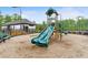 Community playground with a slide and climbing structure, surrounded by benches and greenery at 3303 Hawthorn Farm Blvd, Loganville, GA 30052