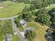 Aerial view of community pool and clubhouse with surrounding green space and neighborhood at 6985 Shane Ln, Cumming, GA 30028