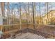 Exterior deck overlooks the trees in the backyard at 2089 Quilt Ct, Lithonia, GA 30058