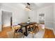 Bright dining room with hardwood floors and modern lighting at 2903 Ashebrooke Ne Dr, Marietta, GA 30068