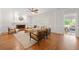 Elegant living room with hardwood floors, fireplace, and stylish furniture at 2903 Ashebrooke Ne Dr, Marietta, GA 30068