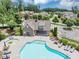 A lovely community pool features plenty of seating, a covered area and a splash fountain at 2953 Balvenie Pl, Acworth, GA 30101