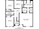 Detailed floor plan showcasing layout of bedrooms, bathrooms, and living spaces at 309 Daffodil Dr, Temple, GA 30179