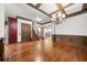 Elegant dining room featuring hardwood floors, tray ceilings, and dark trim at 2005 Eagle Rdg, Roswell, GA 30076